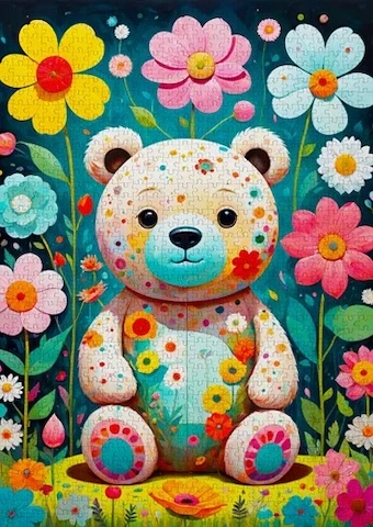 Flower Teddy Bear
